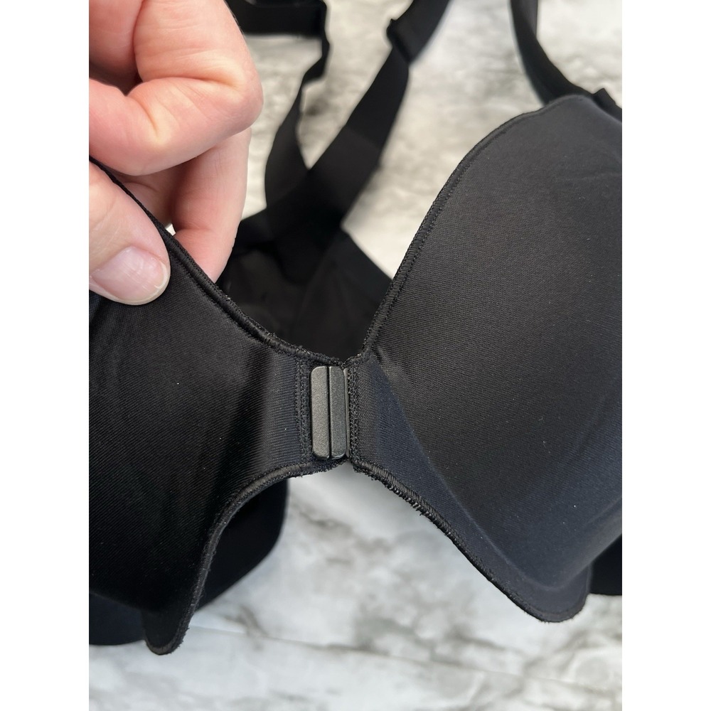 Victoria Secret Incredible Knockout Sport Bra 36DD Front Zip Underwire Black - Picture 4 of 6